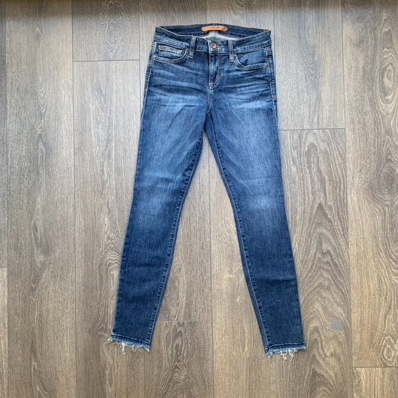 Joe's Jeans Skinny Ankle Jeans Icon Mid Rise Denim Raw Hem Roamie Size 25 - Picture 5 of 10